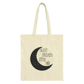 Sweet Dreams Tote Bag, Little One Moon Stars Shopping Bag, Celestial Design, Gift Idea, Unique Tote Bag, Book Bag, Everyday Bag - Tawshia
